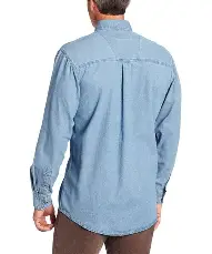 Wrangler Men's Iconic Denim Regular Fit Snap Shirt